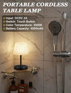 Shower Lamp IP54 Waterproof, Cordless Rechargeable Table Lamp, Outdoor Use - Image 4