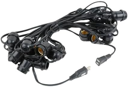 Novelty Lights 37.5 Feet Heavy Duty Light String, 25 E26 Sockets, No Bulbs - Image 3