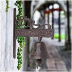 Vintage Cast Iron Door Bell Wall L Mounted Metal Creative Dinner Bell Home Garden Porch Patio Farm Yard Cabin Craft Decoration Wind Chimes (Color : B) (C) - Image 3