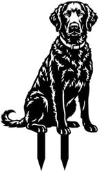 Dog Metal Garden Stake - Weatherproof Dog Silhouette Yard Art, Decorative Outdoor Sign for Lawn & Patio, Heartfelt Gift for Curly Coated Retriever Lovers(Sit,14") by VORISCAPE