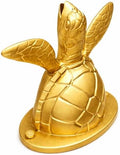 Sea Turtle Pool Scupper Spillway: Hand-Finished Metallic Water Feature (Gold) by ArtistaPools
