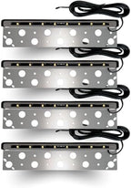 (4 Pack) 13” 12V Retaining Wall Lights 2.5W for Landscape Lighting - 3000k by TopNotchCo