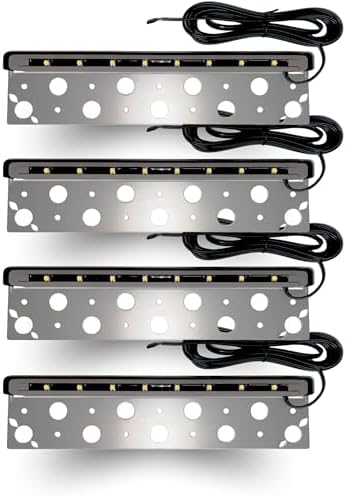 (4 Pack) 13” 12V Retaining Wall Lights 2.5W for Landscape Lighting - 3000k by TopNotchCo