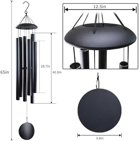 ASTARIN 65 in Wind Chimes for outisde,2.27in Tubes Handcrafted WindChimes - Image 4