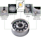 12V LED Ring Underwater Fountain Light, RGB Color Changing Remote Control Waterproof Light, IP68 Submersible Landscape Spotlight, LED Beam Spotlight, Pond Lighting(9W(12V)) - Image 4