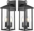 Darkaway Outdoor Wall Lights for House,2pcs Exterior Lighting Fixtures Wall Mount Porch Lights Waterproof Outdoor Sconce Lights with Clear Glass for Patio Hallway Garage E12 Socket by Darkaway
