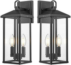 Darkaway Outdoor Wall Lights for House,2pcs Exterior Lighting Fixtures Wall Mount Porch Lights Waterproof Outdoor Sconce Lights with Clear Glass for Patio Hallway Garage E12 Socket by Darkaway