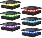 Peasur 6 Packs 4x4 Post Solar Lights RGB Color Changing by Peasur