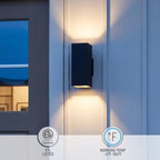 LEONLITE 2-Pack 12" Outdoor Rectangular Wall Light, Up and Down, E26 Base - Image 2