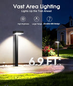 ELECLINK Solar Pathway Lights Outdoor, 8 Pack Garden Lights Solar Powered Path Lights with Focused Beam Lens, 2 Light Modes Waterproof Outdoor Solar Light for Yard Driveway Walkway Landscape - Image 2