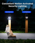 4 Pack Metal Solar Fence Lights Cool White Lamp with Motion Sensor - Image 3