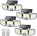 Brightown 4 Pack Solar Flood Outdoor Lights with Motion Sensor 3 Modes by Brightown