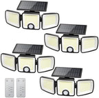 Brightown 4 Pack Solar Flood Outdoor Lights with Motion Sensor 3 Modes by Brightown