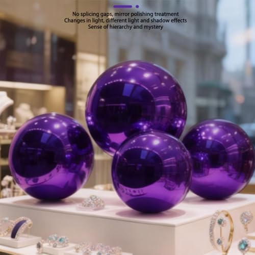 Stainless Steel Mirror Polished Decorative Gazing Ball, Home Garden Gazing Globe Mirror Balls, Polished Shiny Sphere, Ideal as a Housewarming Gift (Dia: 14 inch) - Image 3