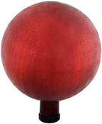 10-in Gazing Globe Decorative Gazing Globe Ball Glass Mirror Polished Hollow Reflective Garden Sphere for Home Garden Lawn Outdoor and Yard, Red by Oakestry