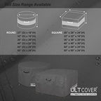 ULTCOVER Waterproof Square Patio Fire Pit Table Cover 28 inch, Black - Image 3