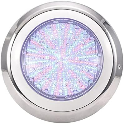 Stainless Steel LED Swimming Pool Light IP68 Waterproof 12V Outdoor RGB Underwater Light Pond LED Piscina Luz Submersible Lamps (Color : RGB with Remote, Size : 45W D300xH70mm) by Unknown