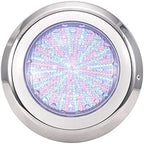 Stainless Steel LED Swimming Pool Light IP68 Waterproof 12V Outdoor RGB Underwater Light Pond LED Piscina Luz Submersible Lamps (Color : Blue Light, Size : 25W D300xH70mm) by Unknown