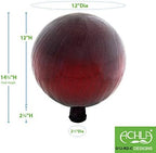 Achla Designs 12-Inch Crackle Gazing Globe Ball, Red - Image 3