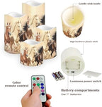 Horse Flameless Candles Flickering Battery Operated with Timer, Led Pillar Real Wax Candles Warm Light for Women Men Family Holiday Birthday Gifts Party Bedroom Home Decor - Image 3
