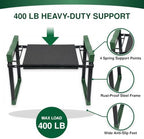 Garden Kneeler and Seat, Heavy Duty Foldable Garden Stool with Anti-Tip Outward Angled Legs, Thick Padded Kneeling Bench for Seniors, Portable Gardening Bench with Tool Bag - Image 6