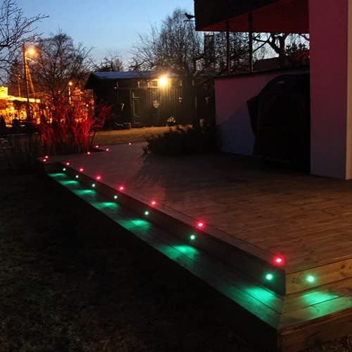 Smart LED Deck Lights Kit WiFi Controlled Color Changeable,Φ1.77“Outdoor IP67 Waterproof Low Voltage Step Lights In-Ground Lighting,Works with Samrt Phone,Alexa, Google Home(Black Border,20pack) - Image 3