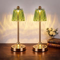 Small Vintage Cordless Table Lamp(Green,2Pack) by Unknown