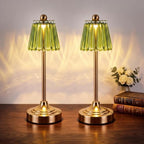 Small Vintage Cordless Table Lamp(Green,2Pack) by Unknown