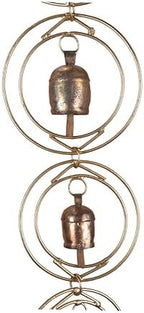 27" Metal Wind Chimes for Outside with 5 Tuned Bells – Rustic Gold Outdoor Garden Decor – Windchimes for Outdoors Yard Decorations Deep Tone Chimes – Garden Decor for Outside with Decorative Bells - Image 5
