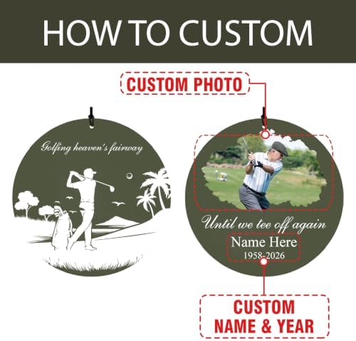 Personalized Golf Theme Memorial Wind Chimes - Image 2