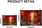 Path Through Glowing Autumn Forest Rectangular Stained Glass Suncatcher – Hanging Window Panel with Animal & Nature Scene – Vibrant Glass Art Gift for Wildlife, Fantasy, Nature Lovers s7FLYi - Image 4