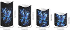 LED Flameless Candles with Remote Set of 4 Butterfly Battery Operated Pillar Candles with Timer Color Changing Electric Candles for Wedding Table Festival Decorations - Image 2
