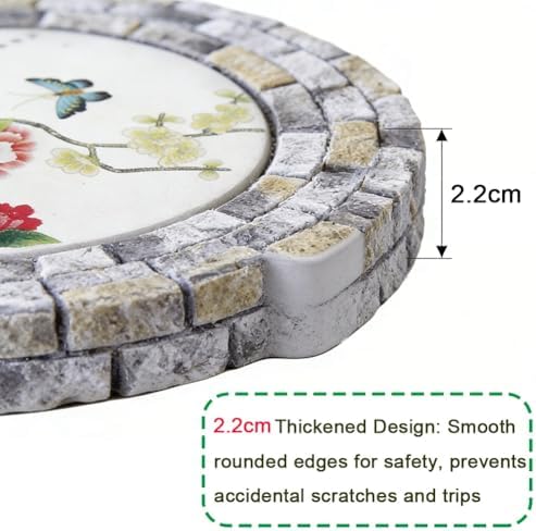 GZHERVICES Garden Stepping Stones for Landscaping Arrangements, Lawn Stepping Stones for Gardens, Outdoor Decorative Accents, Handcrafted Outdoor Lawn Pathway Ornaments(Multi-Colored-A) - Image 4