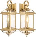 18” Gold Light Fixtures Outdoor Brass Porch Lights by DiscoverBeautyofLighting