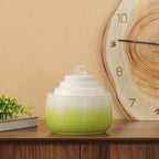 Indoor and Outdoor Fountain Water Feature Fall Ceramic Home Office Decoration mini Tabletop Desktop (Green with Ball S091) - Image 5