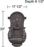 San Pablo Grey Ornate 33" Large Wall Outdoor Fountain by John Timberland - Image 4