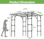 Grape Vine Trellis,Heavy Duty Metal Plant Support Trellis-113L*81W*96H in - Image 2