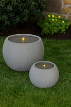 Modern Resin Water Fountain Natural Stone Look, LED Light, Indoor Outdoor Backyard Balcony Patio Garden Deck Decor, Relaxing Zen Spa Water Sound (Large - 21") - Image 5