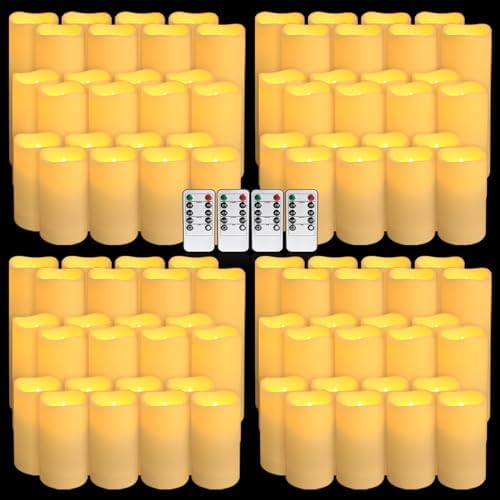 96-Pack LED Flameless Candles with Remote Control - Perfect for Home, Parties, and Special Occasions - Create a Magical Ambiance Effortlessly(Three Sizes) - Image 4