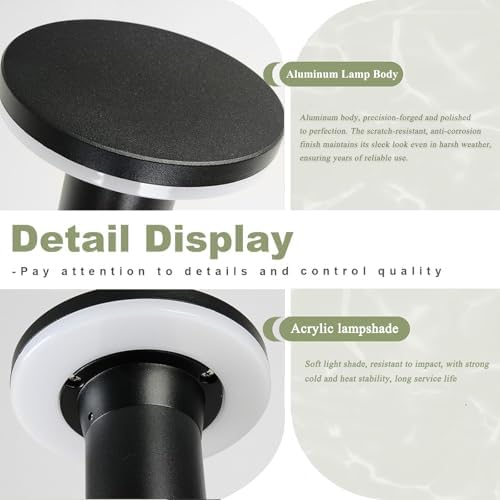 Landscape Path LightsAluminum Outdoor Bollard Lights Modern Pathway Lamp IP65 Waterproof 3000K Luxury LED Lighting for Commercial Garden Walkway Lawn Lamp - Image 6