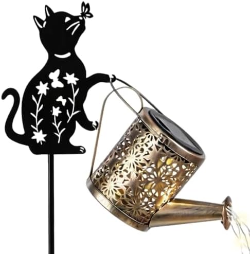 Solar Light Watering Can Cute Cat – LED Waterproof Decoration Outdoor Solar - Image 6