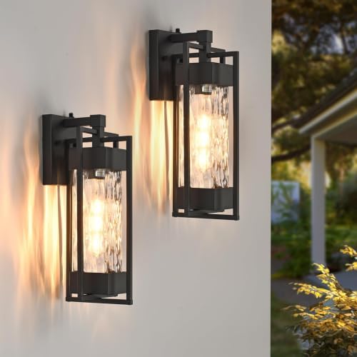 2-Pack Dusk to Dawn Outdoor Wall Sconce, Sensor Porch Light Fixture by NOVCAND