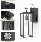 Outdoor Wall Lights, Exterior Lighting Fixtures with GFCI Outlets, 1-Pack - Image 6