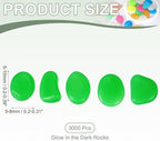 Glow in the Dark Stones Luminous Rocks Light 3000Pcs Bright Green - Image 2