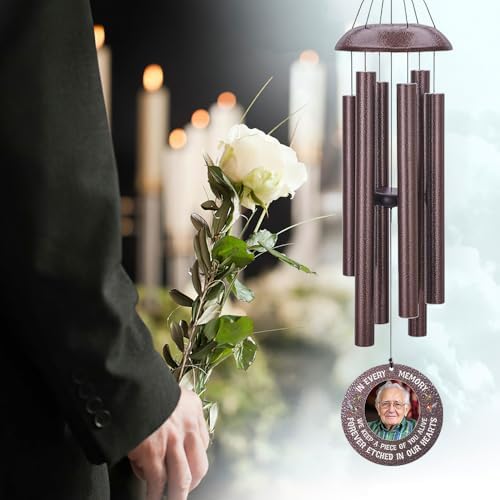Sympathy Wind Chimes with Photo Condolences Gifts for Funeral - Image 6