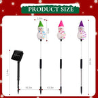 Solar Snowman Christmas Pathway Lights, Cool White, 6 Pack - Image 4