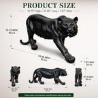 Life-Size Tiger Garden Statue,33.5” Large Outdoor Resin Tiger Sculpture,Realistic Animal Yard Decor for Lawn Patio Backyard Porch Indoor Decoration,Weather-Resistant Tiger Figurine Gift (Black Tiger) - Image 4