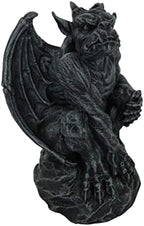 Ebros Kong Giant Primate Winged Gorilla Gargoyle Crouching On Rock Statue Medieval Renaissance Gothic Decorative Figurine 6.5" Tall Gargoyles Notre Dame Stoic Creatures Stone Devils Macabre Decor - Image 6