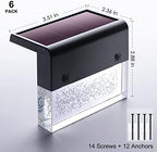DenicMic Solar Deck Lights LED Waterproof Solar Step Lights Outdoor 6 Pack - Image 6