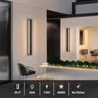 39.3'' 1 Pack Modern Outdoor Light Fixture, Long Exterior LED Lights Black - Image 4